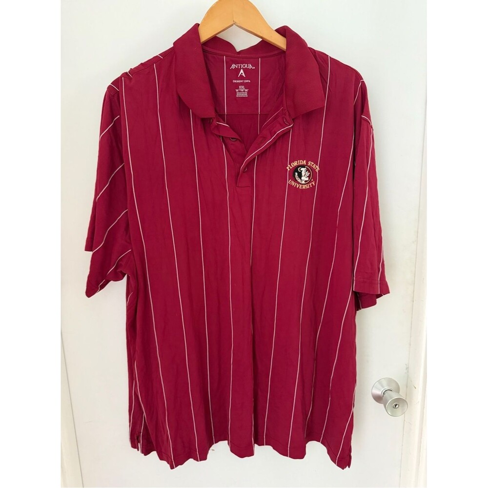 VTG Antigua Desert Dry Striped FSU Florida State Polo Mens Size XXL shirt